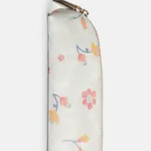Coach Pencil Case In Signature Canvas With Mystical Floral Print